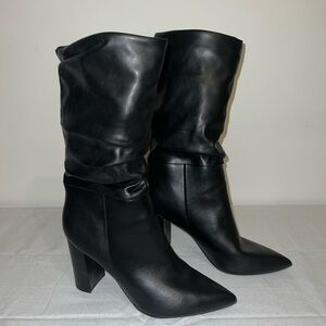 Marc Fisher Chic Black Heeled Boots for Women